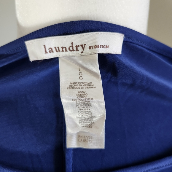 Blue and Pink Color-Block Sheath Dress - Picture 4 of 4